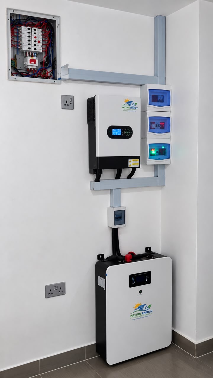 Hybrid inverter and battery unit installed as one power system